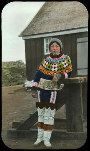 Image: West Greenland Woman in Dress Costume